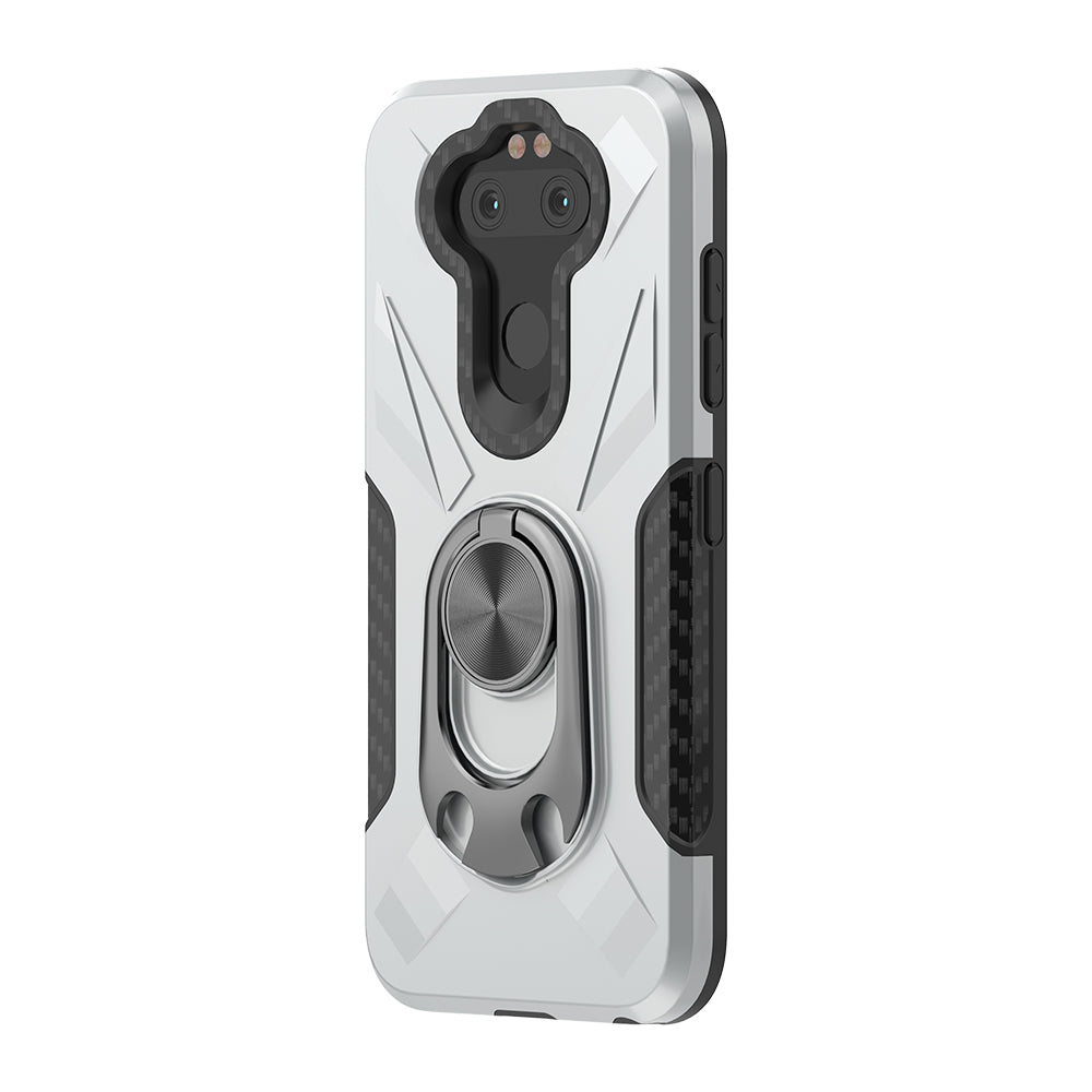 Phone Case with Ring Holder LG ARISTO 5 In Silver